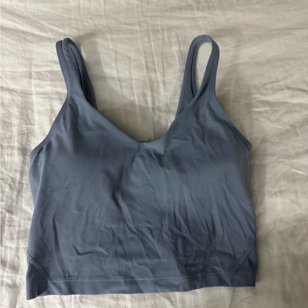 Lululemon Scoop Neck Crop Tank - Blue